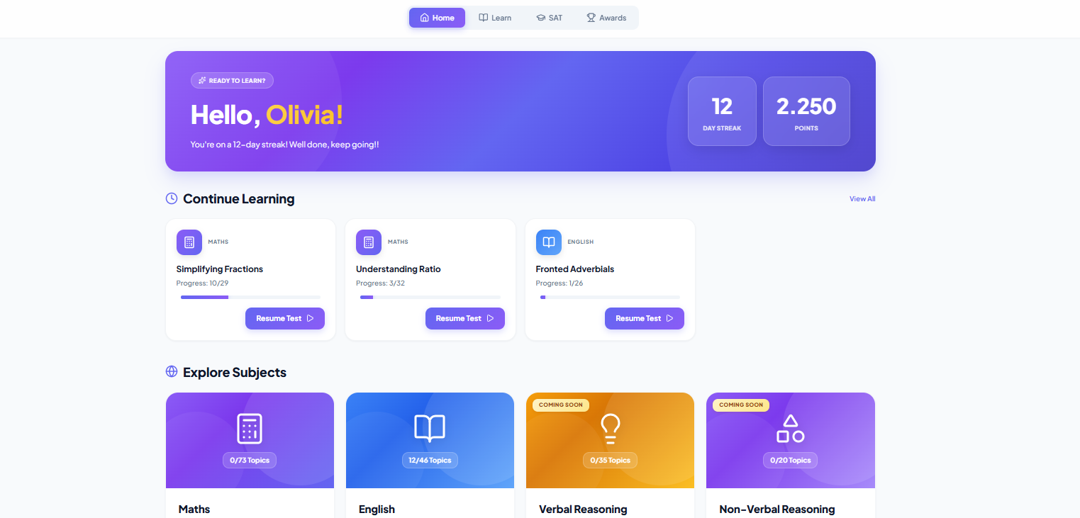 Student dashboard